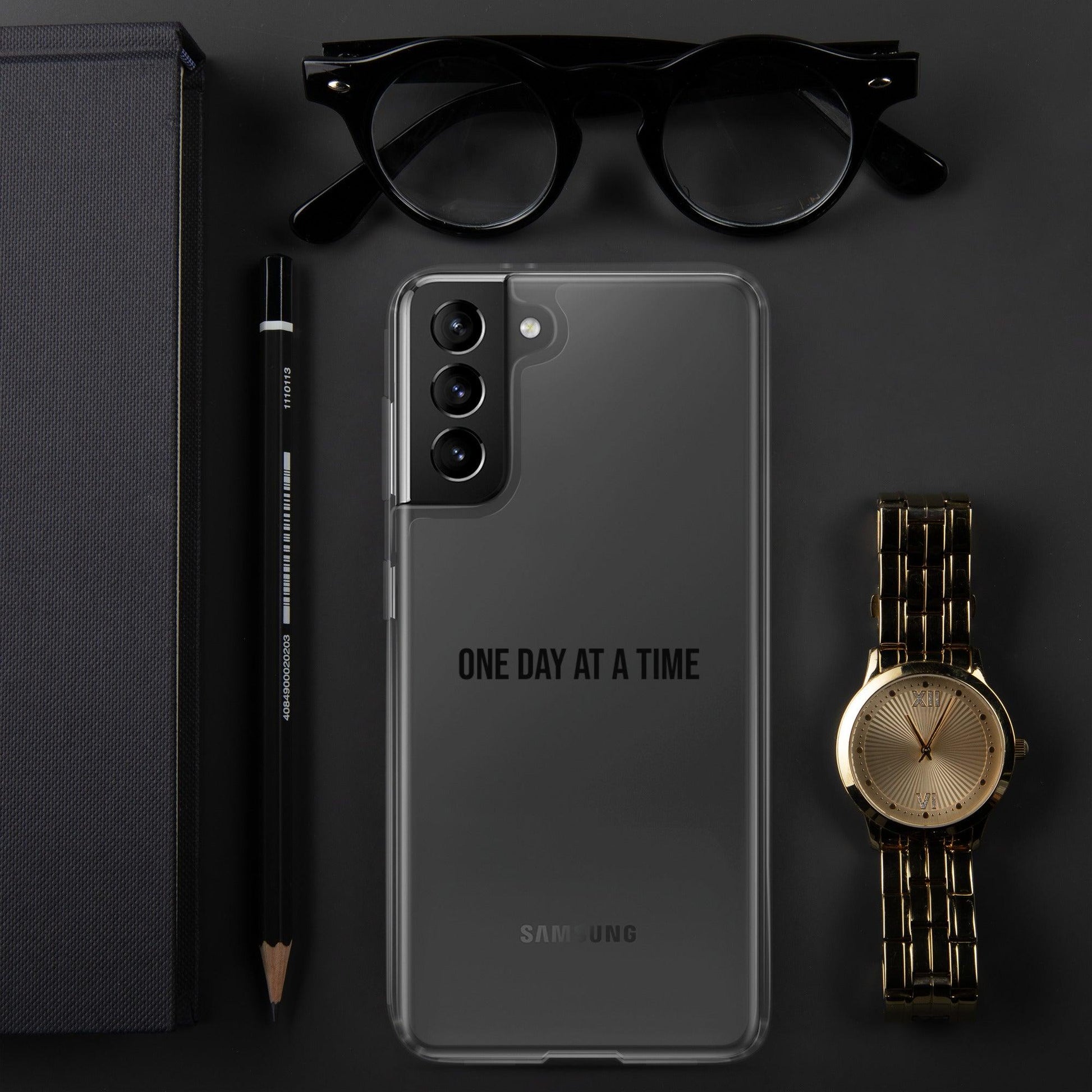 Samsung Case "One day at a time" - Clean & Sober