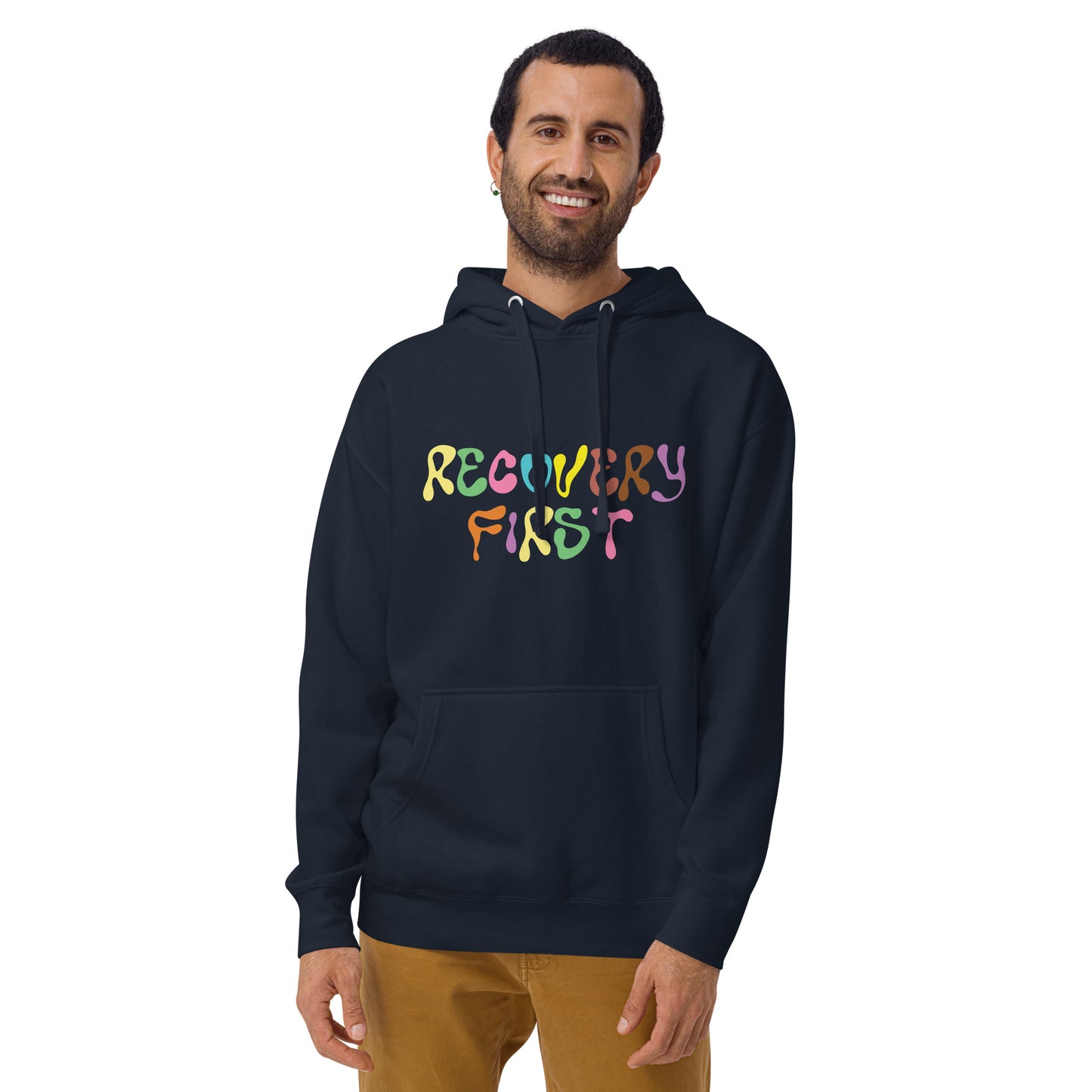 Men's Recovery First Rainbow-Colored Hoodie - Clean & Sober