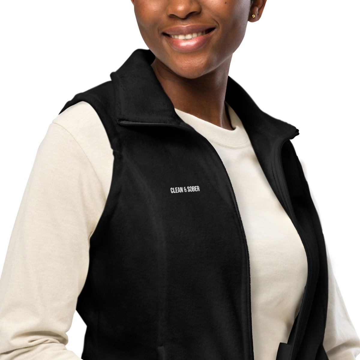 Women’s Columbia fleece vest Clean & Sober - Clean & Sober