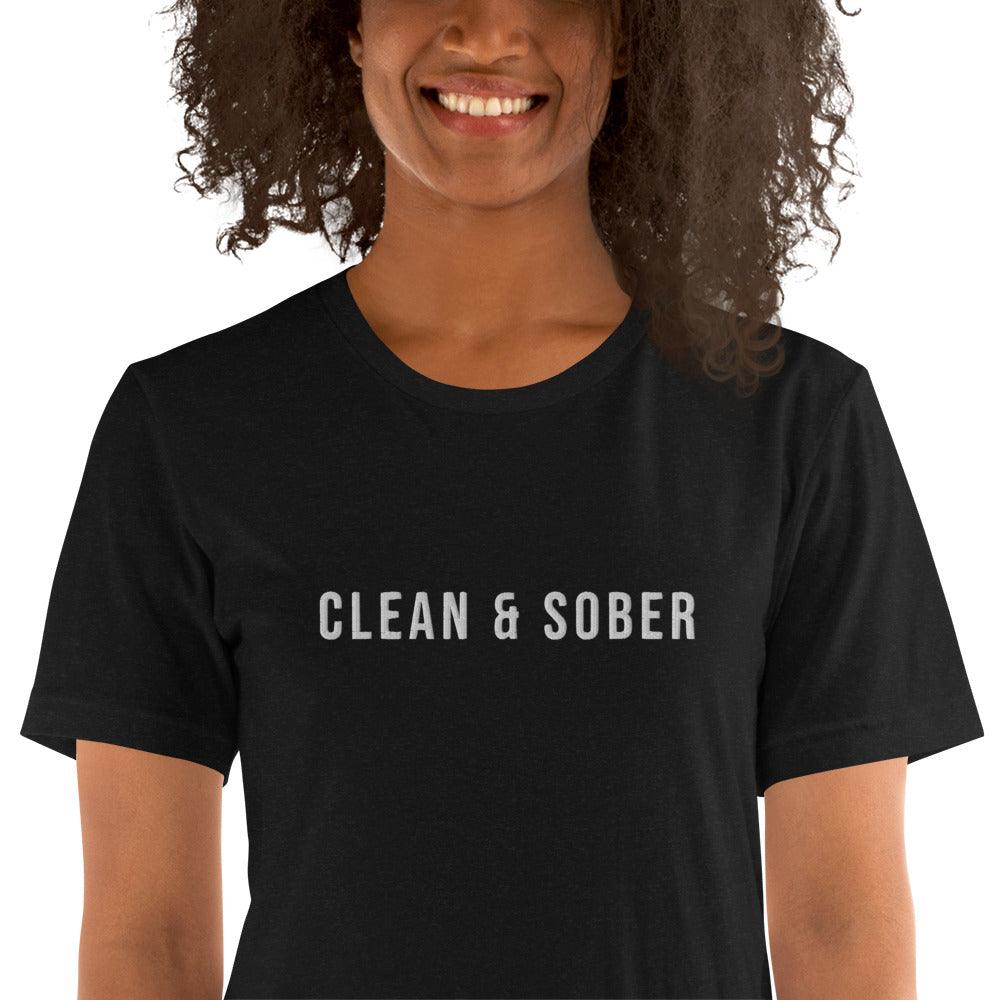 Embrace Sobriety in Style Unisex T-Shirt with Clean & Sober Design The Perfect Gift for Recovery and Empowerment - Clean & Sober