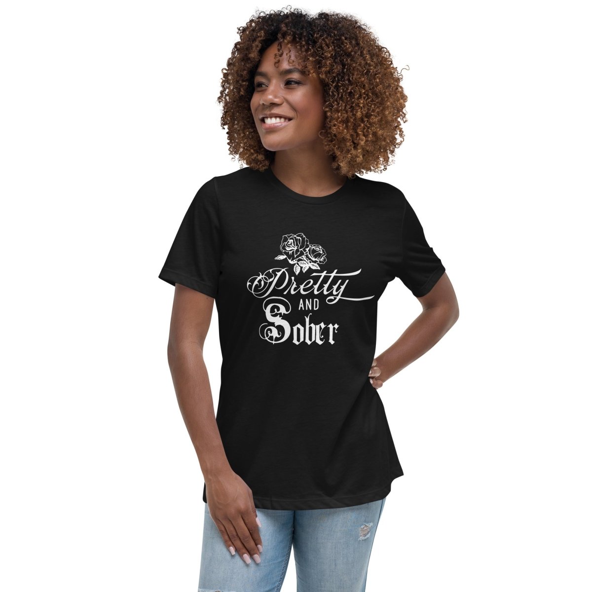 Pretty & Sober - Women's Relaxed Elegance Tee - Clean & Sober