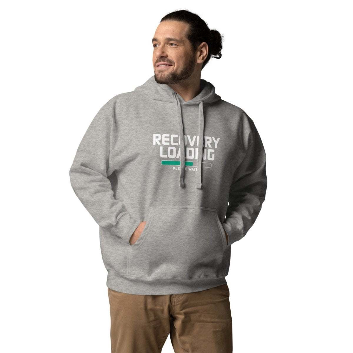 Recovery Loading Men's Inspirational Hoodie - Clean & Sober