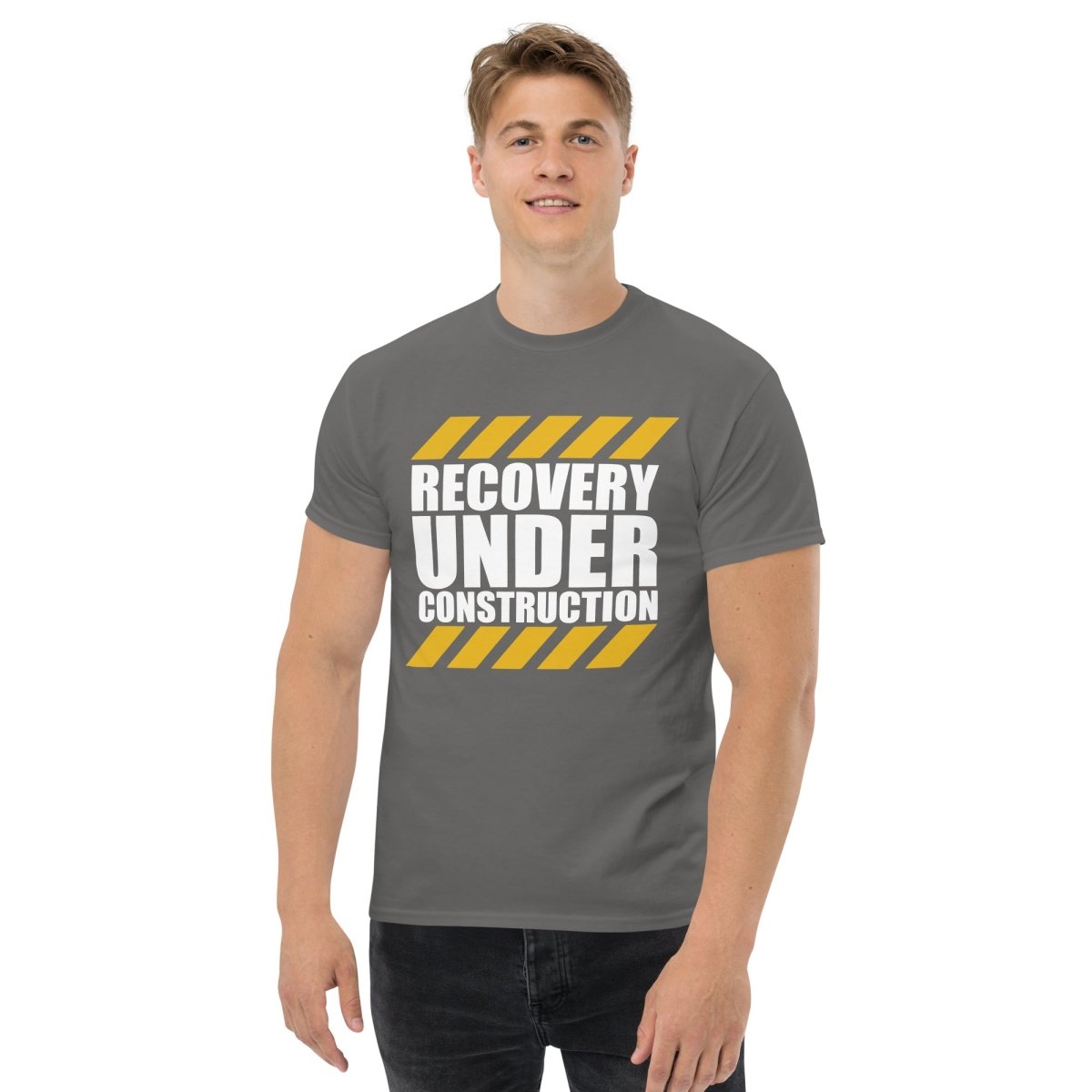 Recovery Under Construction - Men's Classic Tee for Healing Progress - Clean & Sober