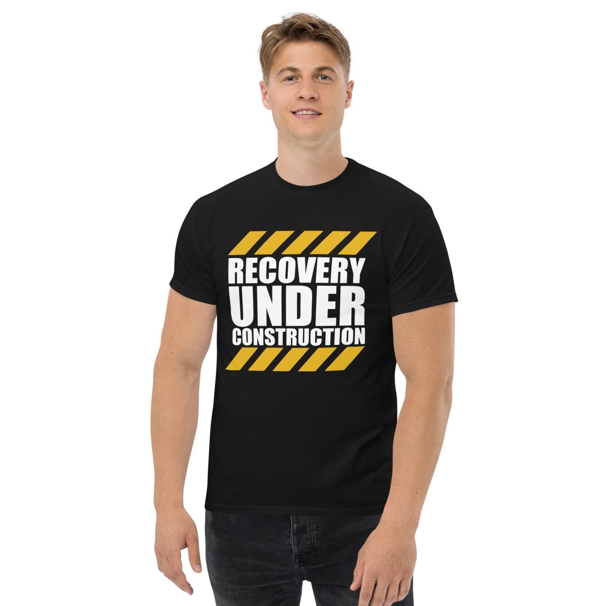 Recovery Under Construction - Men's Classic Tee for Healing Progress - Clean & Sober