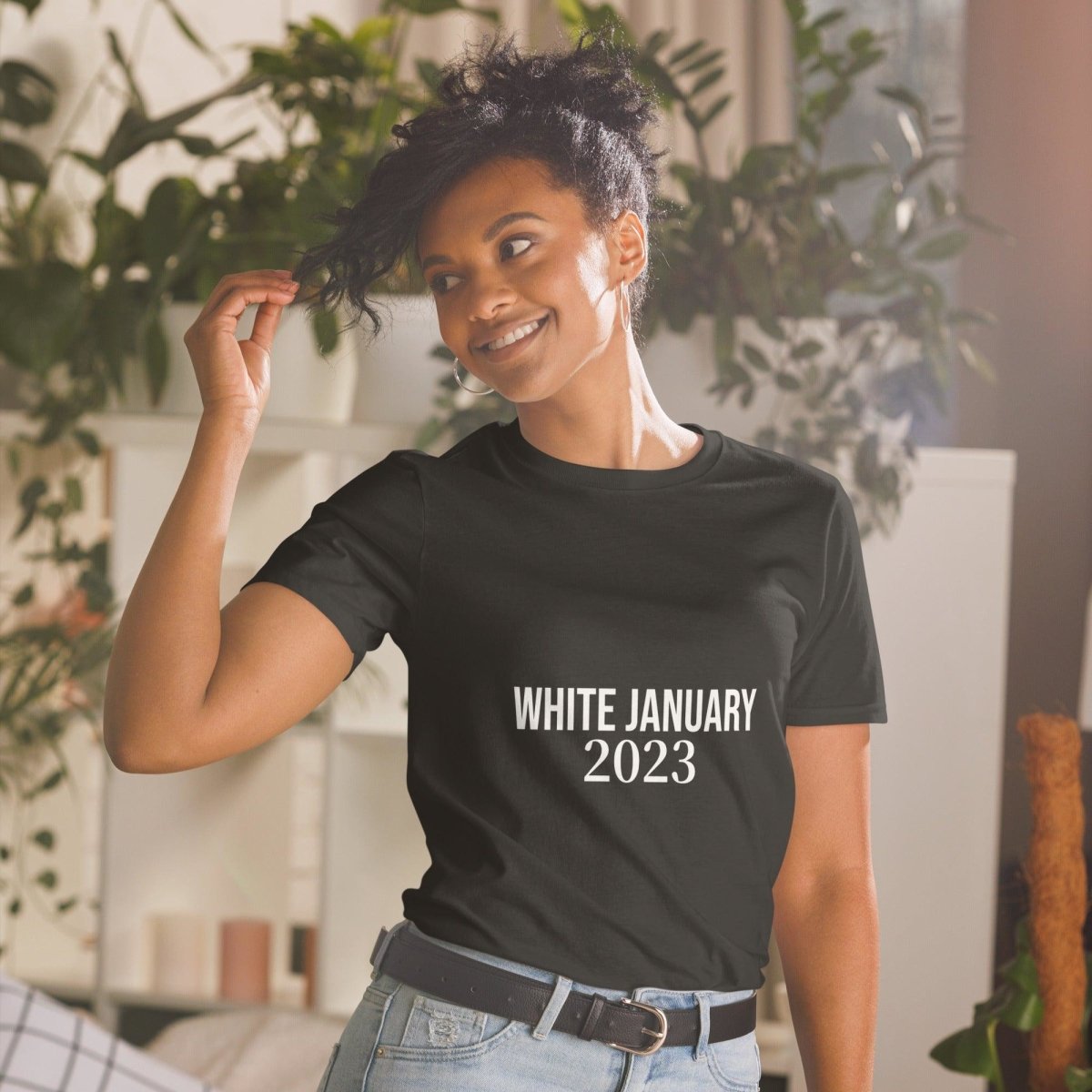 Short-Sleeve Unisex T-Shirt White January 2023 - Clean & Sober