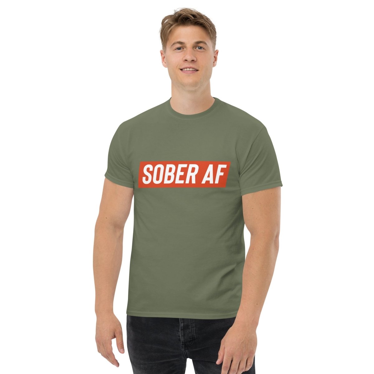 Sober AF Men's Motivation T-Shirt - Clean & Sober