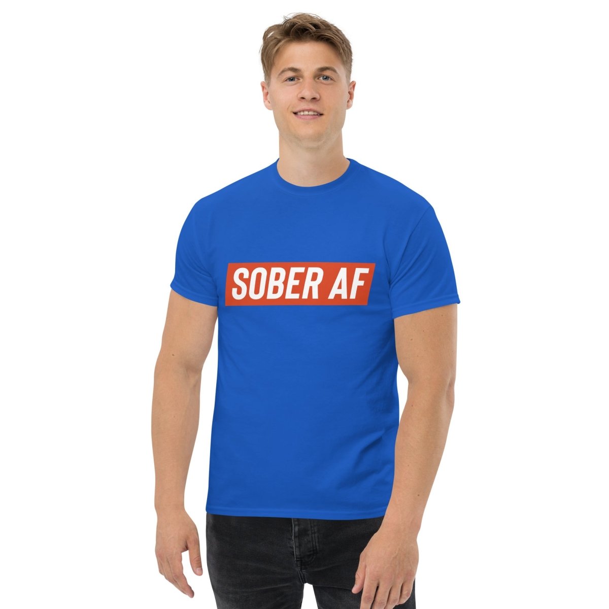 Sober AF Men's Motivation T-Shirt - Clean & Sober