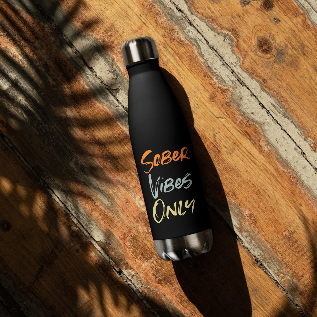 Sober Vibes Only Eco-Friendly Hydration Water Bottle - Clean & Sober
