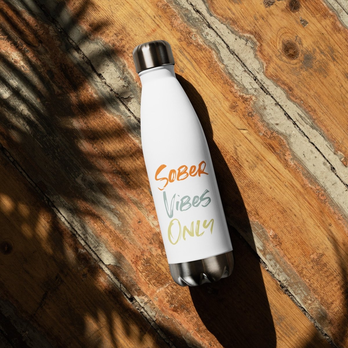 Sober Vibes Only Eco-Friendly Hydration Water Bottle - Clean & Sober