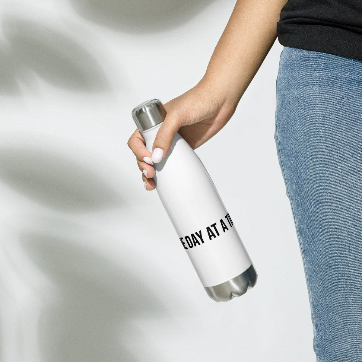 Stainless Steel Water Bottle One day at a time - Clean & Sober