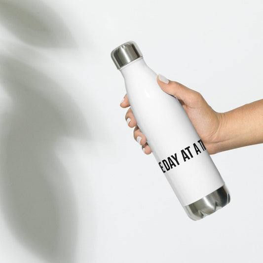 Stainless Steel Water Bottle One day at a time - Clean & Sober