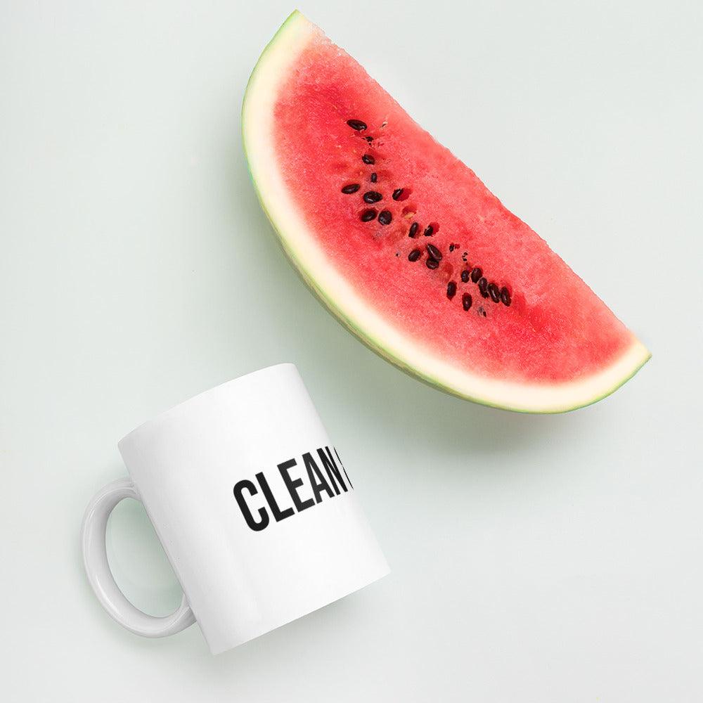White glossy mug - Clean & Sober