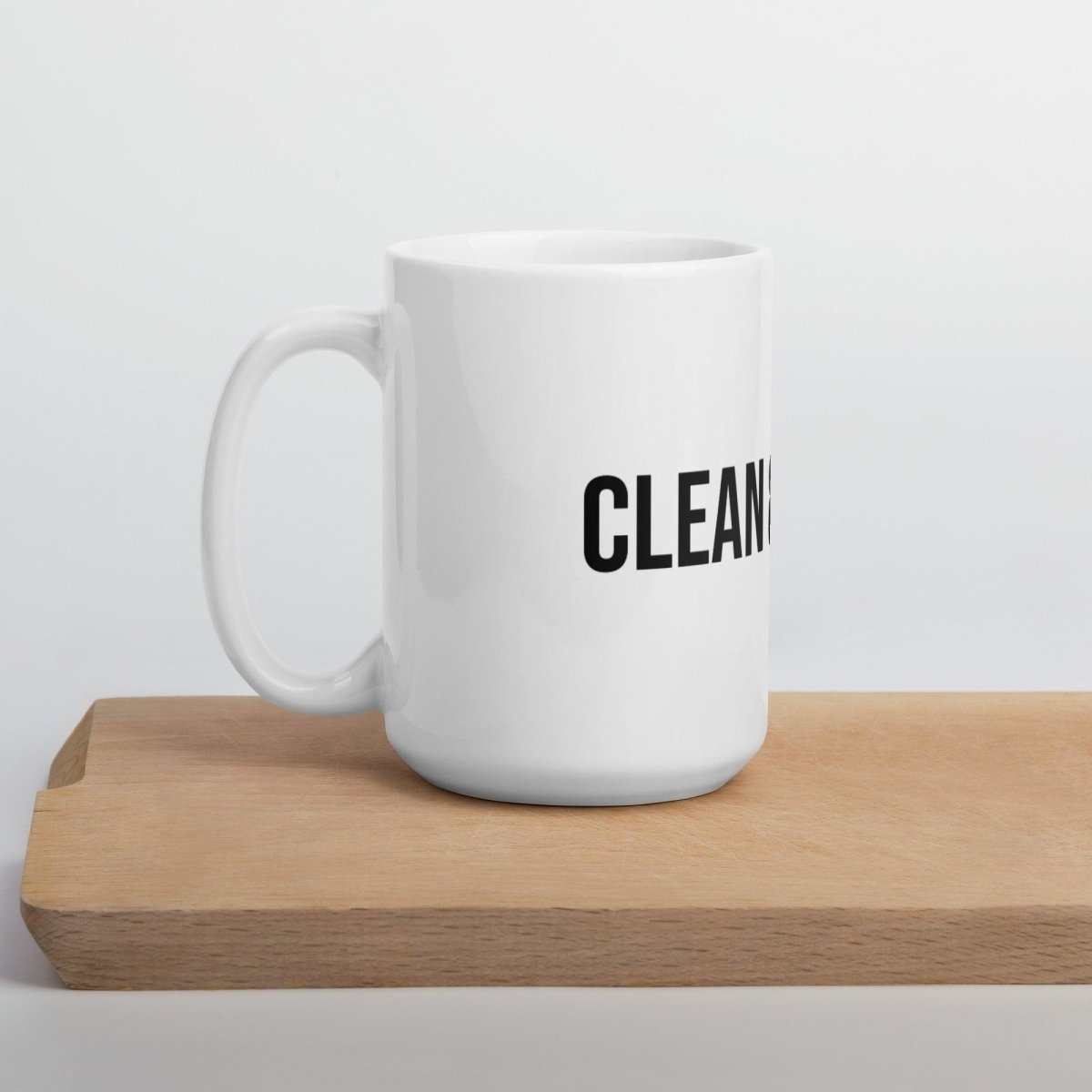 White glossy mug - Clean & Sober